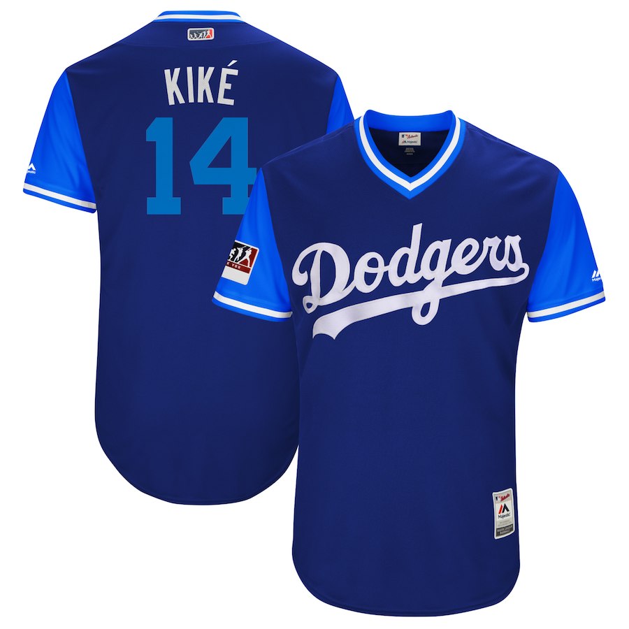 Men's Los Angeles Dodgers Enrique Hernandez "Kiké" Majestic Royal/Light Blue 2018 Players' Weekend Jersey